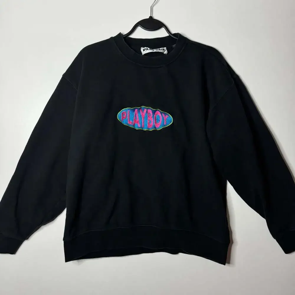 PLAYBOY x PacSun Private Party Embroidered Mens Large Crew Neck Sweatshirt